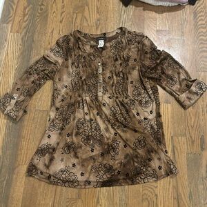 Cocomo Brown Floral Blouse